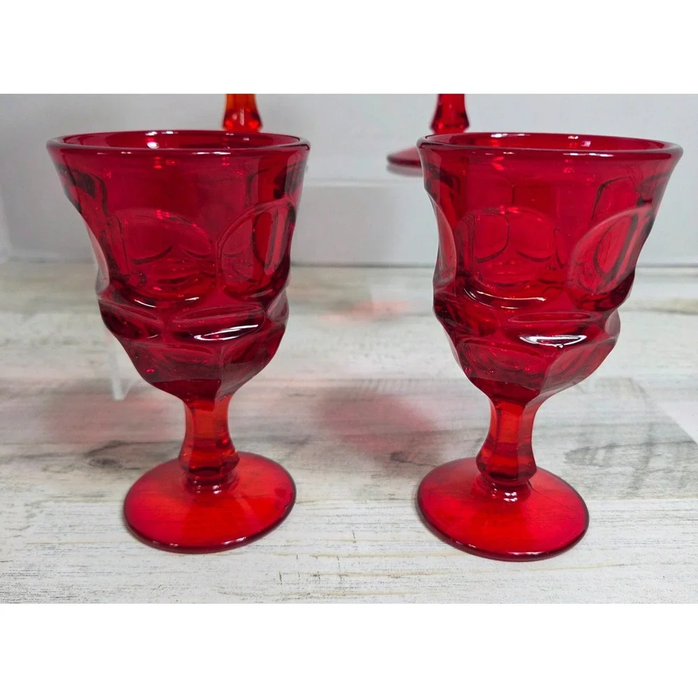 Fostoria Argus Ruby Red Wine Glass Goblet 4.75